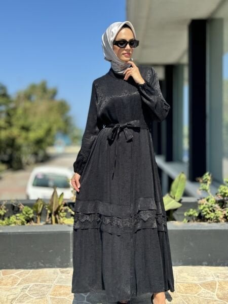 Misswhence Güpürlü İpek Pardesü 36528