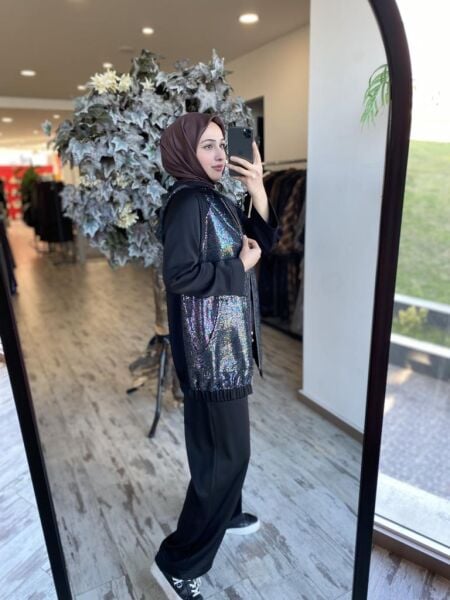 Ghisa Payet Detaylı Ceket Pantolon Takım 3967