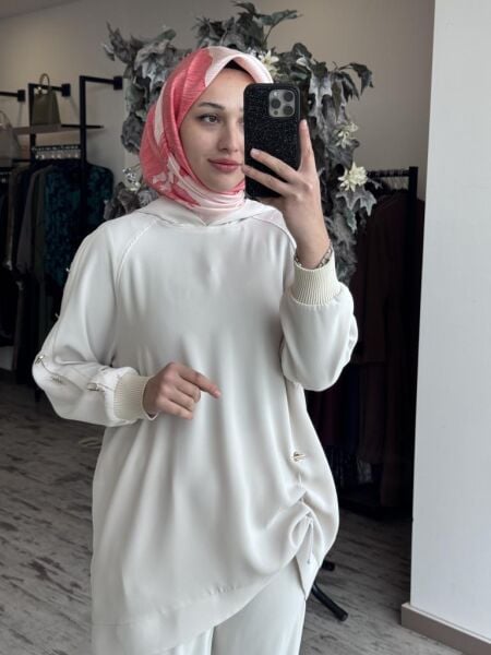 Ghisa Metal Aksesurar Detaylı Tunik Pantolon Takım 4852 TAŞ - 2