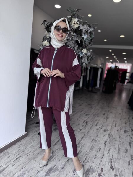 Ghisa Cep Detaylı Kap Pantolon Takım 4945 BORDO - 1