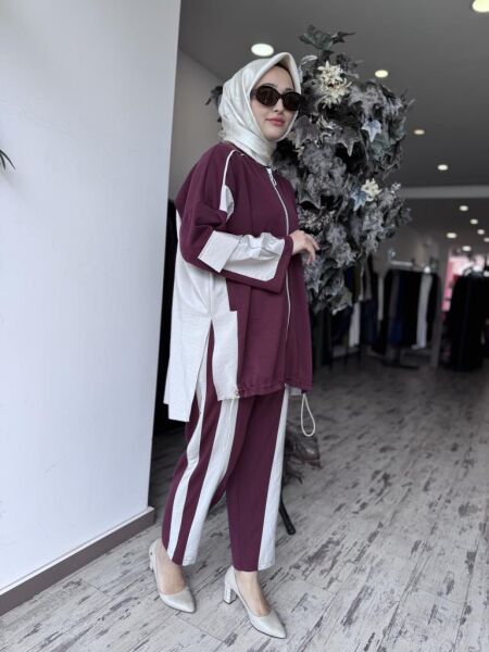 Ghisa Cep Detaylı Kap Pantolon Takım 4945 BORDO - 1