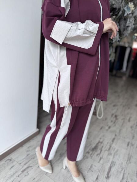 Ghisa Cep Detaylı Kap Pantolon Takım 4945 BORDO - 1