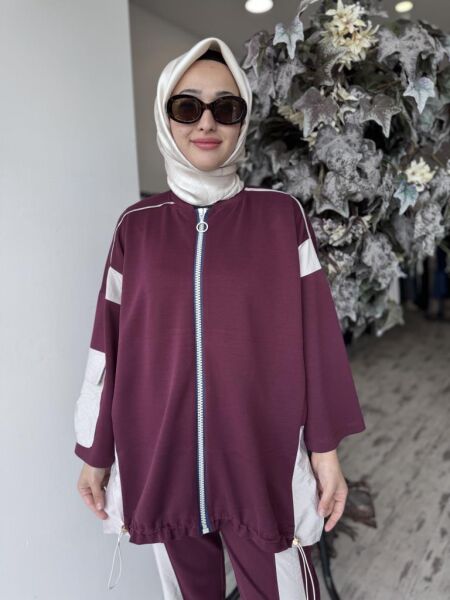 Ghisa Cep Detaylı Kap Pantolon Takım 4945 BORDO - 1