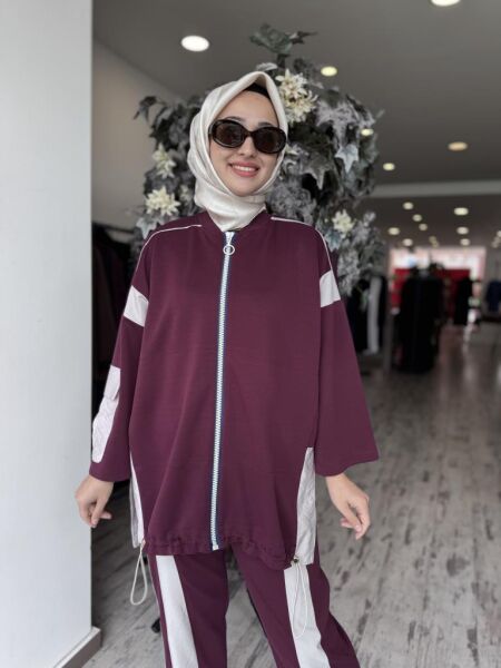 Ghisa Cep Detaylı Kap Pantolon Takım 4945 BORDO - 1