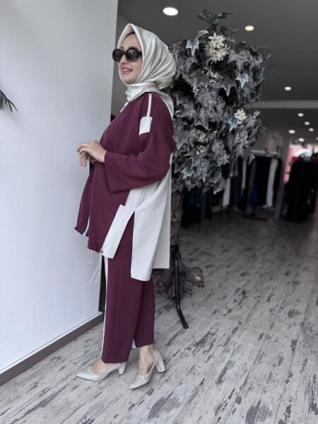 Ghisa Cep Detaylı Kap Pantolon Takım 4945 BORDO - 1