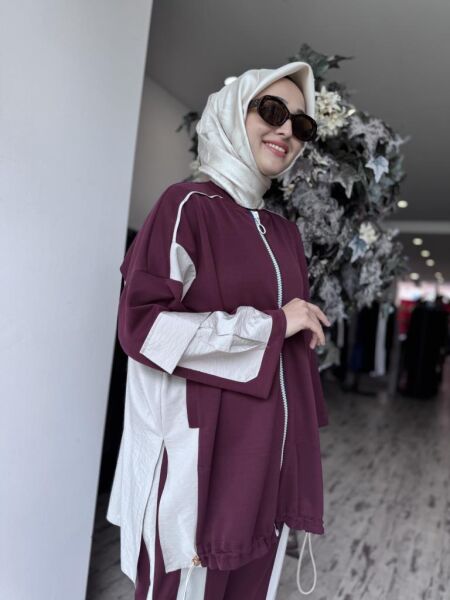 Ghisa Cep Detaylı Kap Pantolon Takım 4945 BORDO - 2