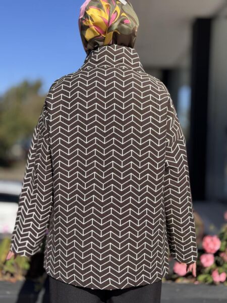 Almarwah Kontrast Desenli Kap 505320