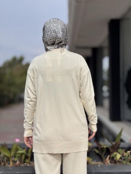 Tığ Triko Taş Detaylı Triko Tunik TNK21739