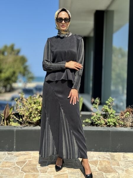 Almarwah Vatkalı Cupra Bluz Etek Takım 202640