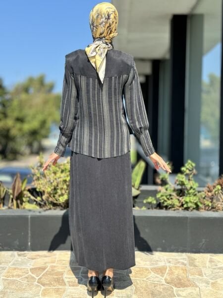 Almarwah Vatkalı Cupra Bluz Etek Takım 202640