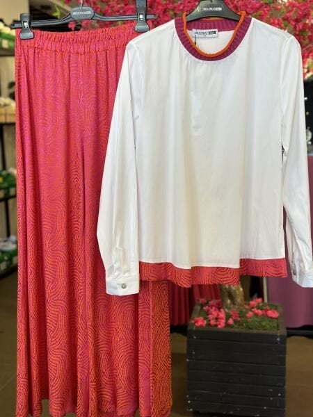 Almarwah Bluz Fuşya Pantolon Takım 202591