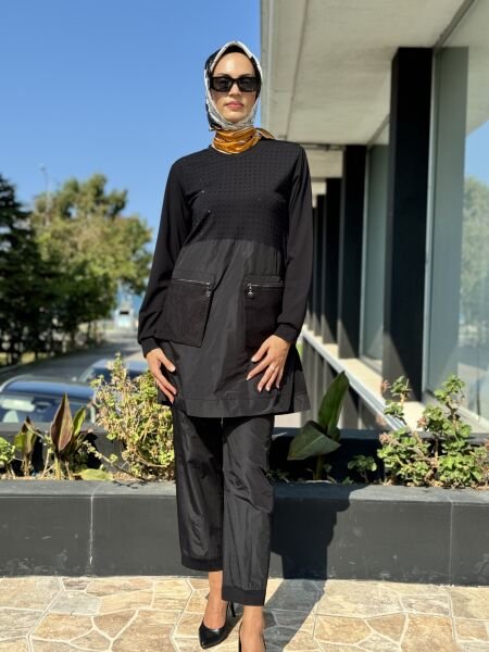 Almarwah Önü Taşlı Tunik Pantolon Takım 202636