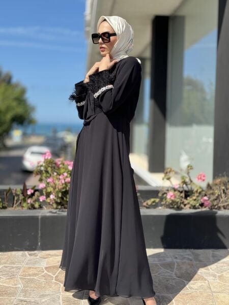 Almarwah Kolları Taş Detaylı Abiye Tulum 90450