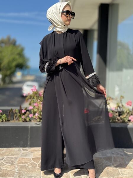 Almarwah Kolları Taş Detaylı Abiye Tulum 90450