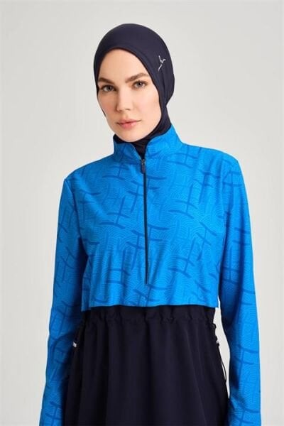 Haşema Esila Serisi Monogram Laci Tam Tesettür Tek Mayo Üstü HSM2934