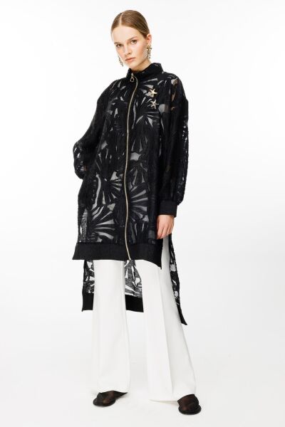 Ghisa Fermuarlı Desenli Kap G2646 SİYAH - 1