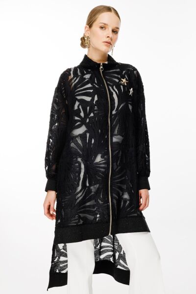 Ghisa Fermuarlı Desenli Kap G2646 SİYAH - 1