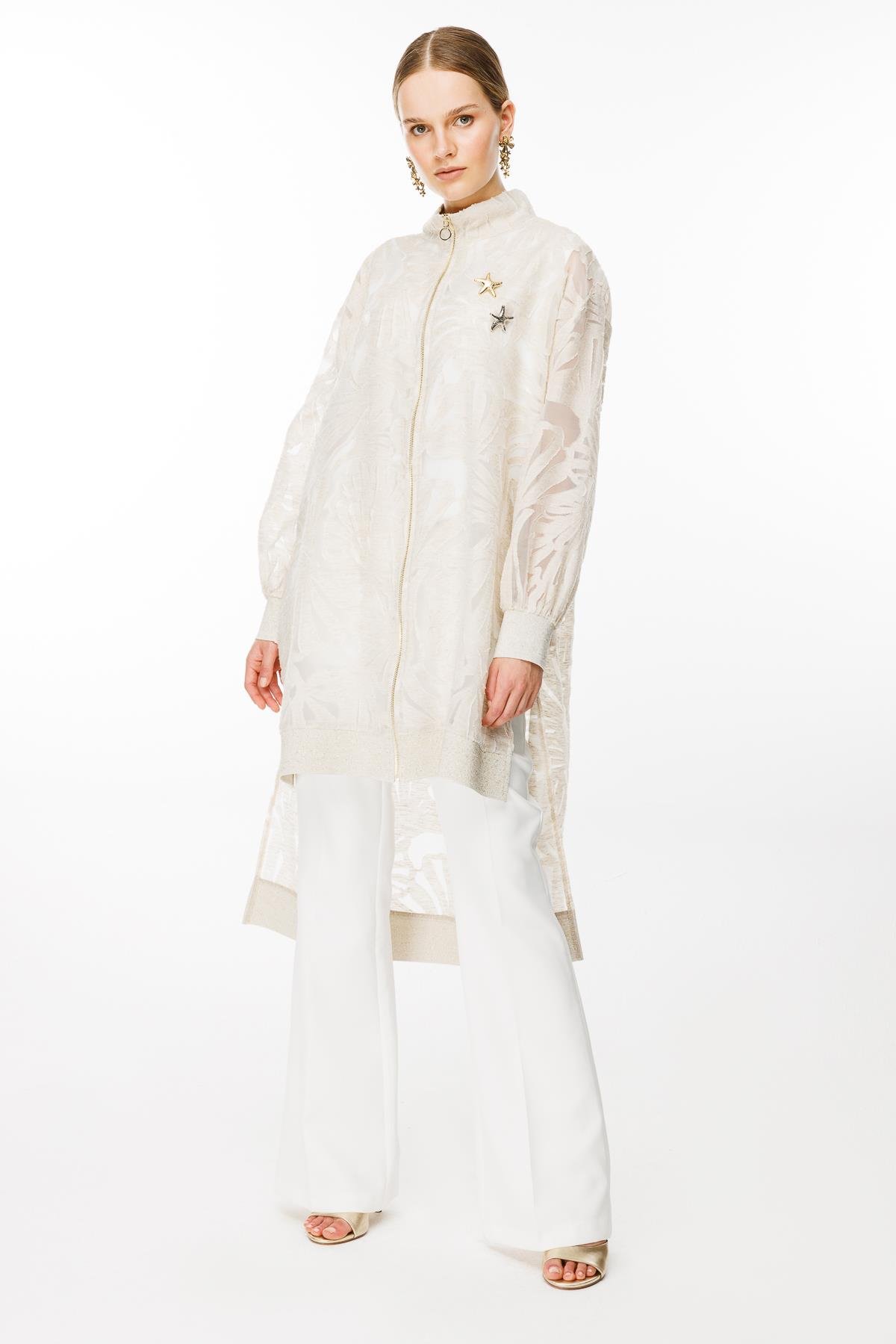 Ghisa Fermuarlı Desenli Kap G2646 TAŞ - 1