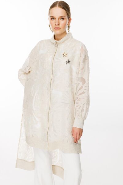 Ghisa Fermuarlı Desenli Kap G2646 TAŞ - 2