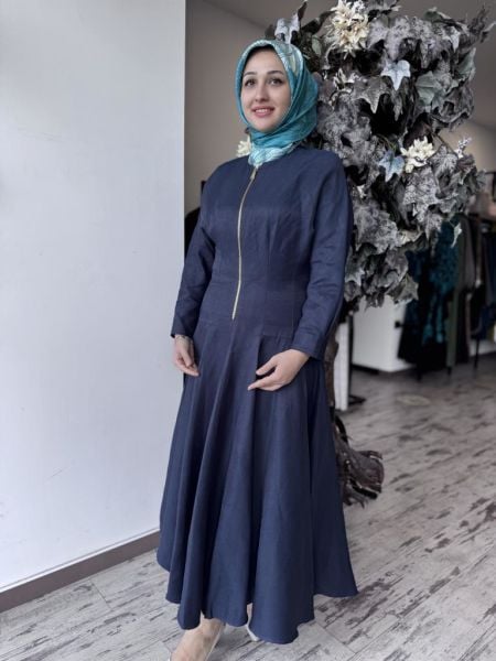 Vuu Fermuarlı Kloş Elbise 25SSV4003