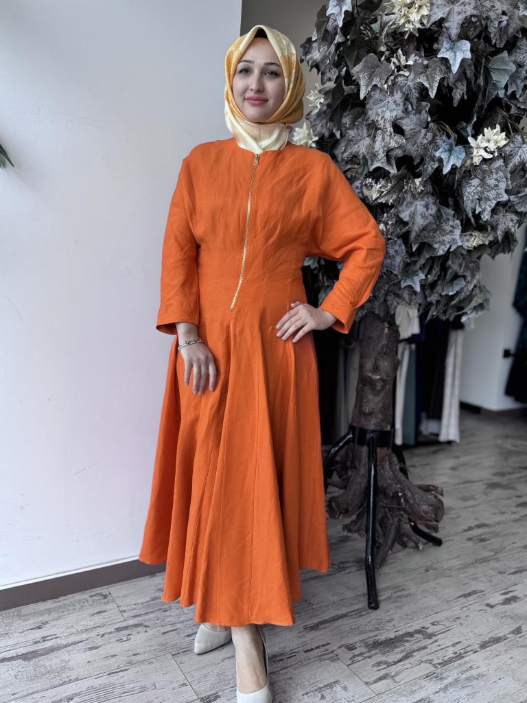 Vuu Fermuarlı Kloş Elbise 25SSV4003