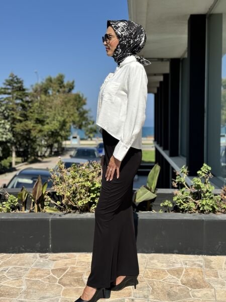 Almarwah Altı Parça Penye Etek 806440 SİYAH - 36