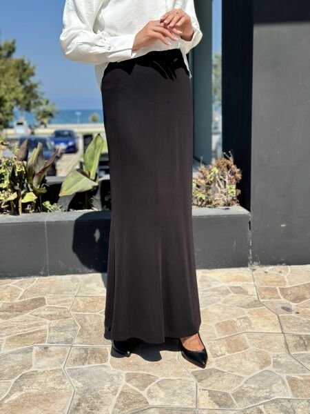 Almarwah Altı Parça Penye Etek 806440 SİYAH - 36