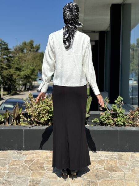 Almarwah Altı Parça Penye Etek 806440 SİYAH - 36