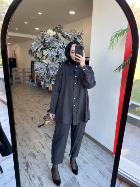 Ghisa Keten Gömlek Pantolon Takım 4874