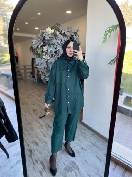 Ghisa Keten Gömlek Pantolon Takım 4874