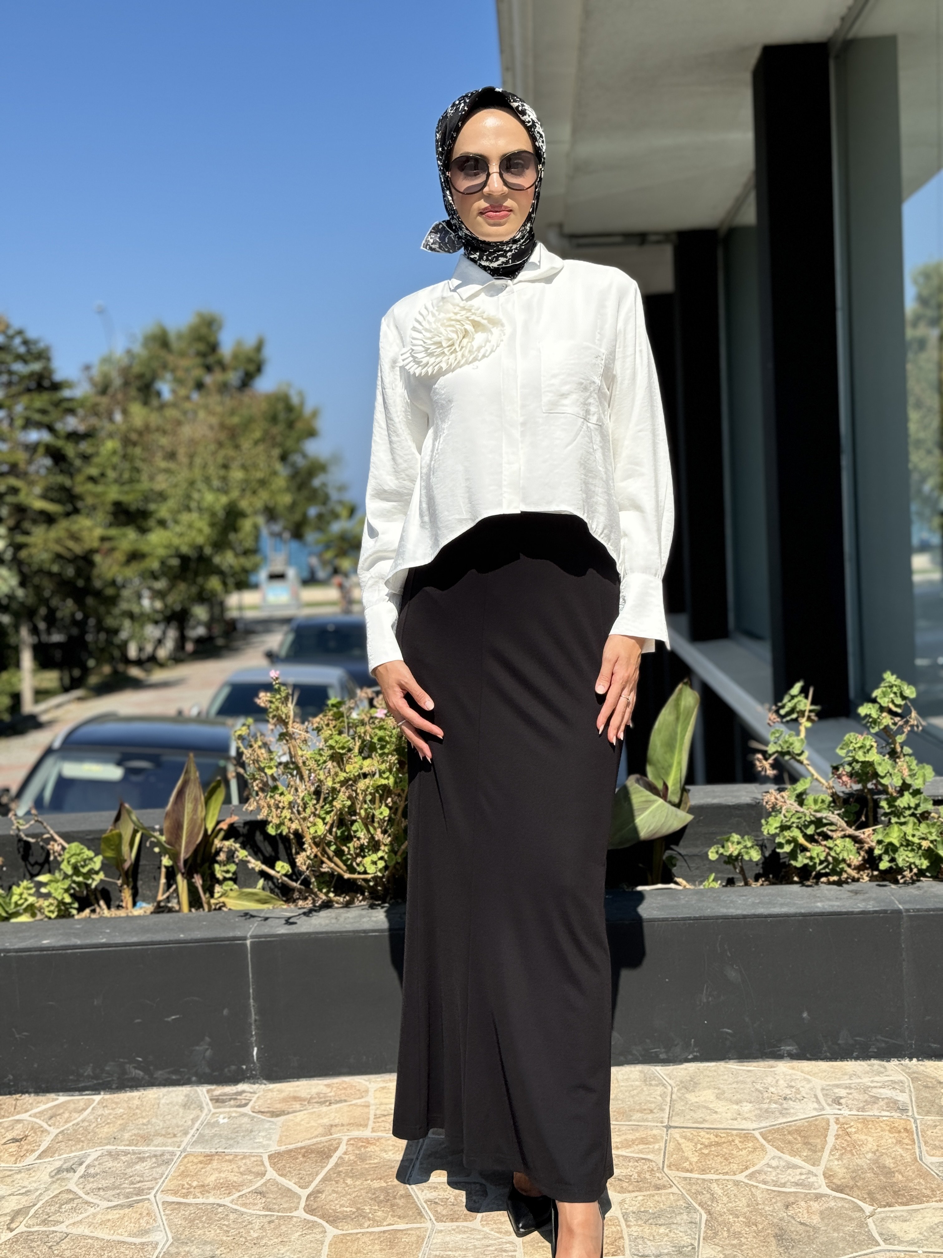 Almarwah Altı Parça Penye Etek 806440 SİYAH - 40