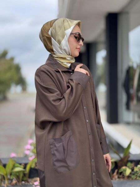 Tığ Triko Teknik Kumaş Detaylı Çıtçıtlı Kap Pantolon Takım TKM1960