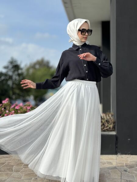 Almarwah Beli Latikli Tütü Etek 806425 BEYAZ - 38