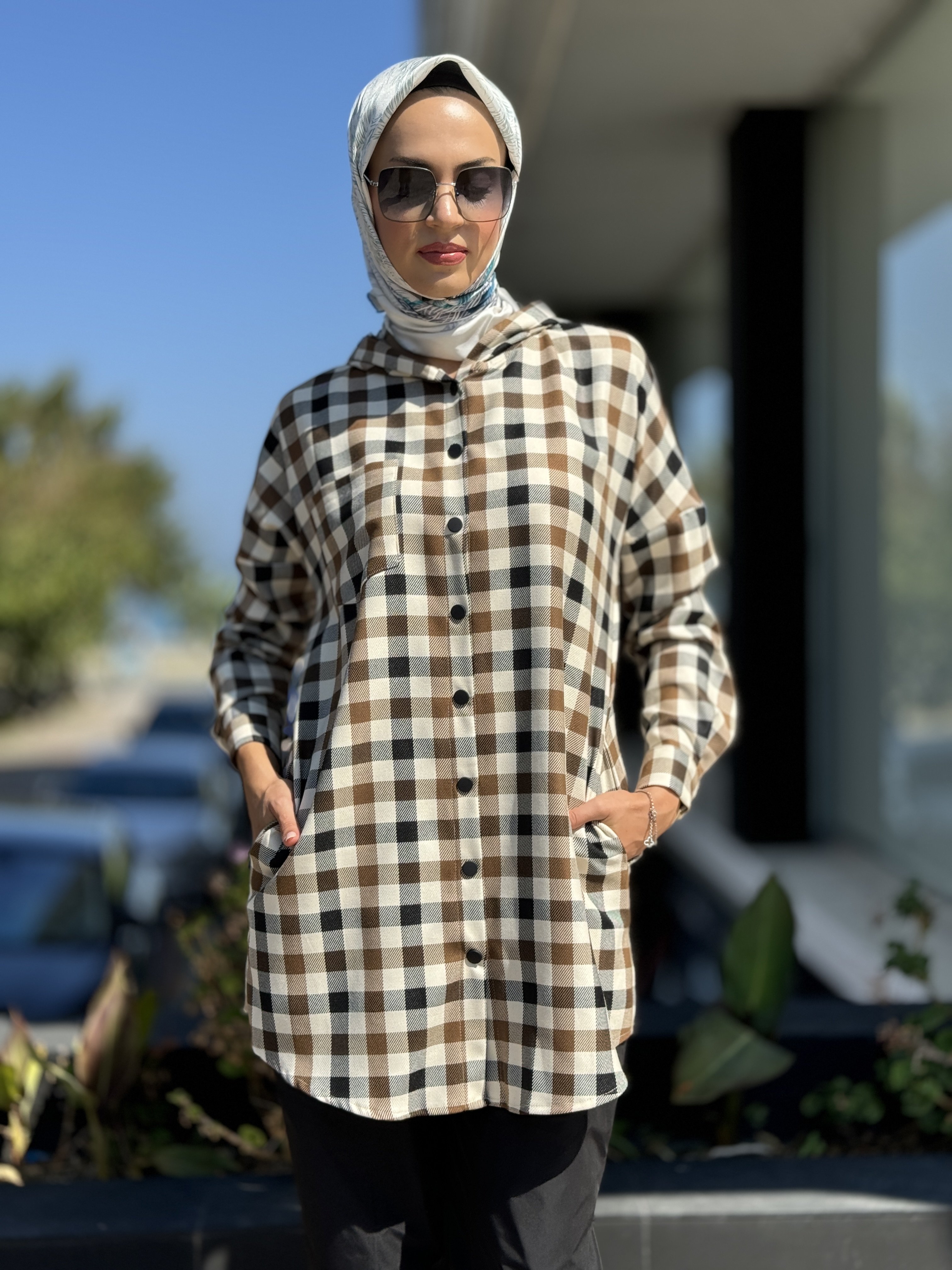 Almarwah Kapüşonlu Çıtçıtlı Oduncu Gömlek 404885