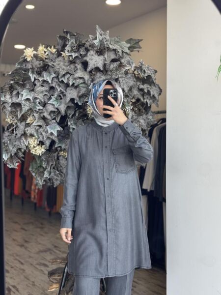 Misswhence Çıtçıtlı Tencel Gömlek 37303