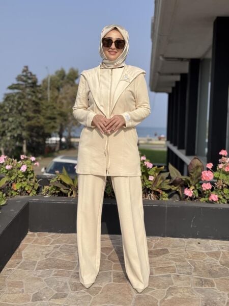 Qupra Fermuarlı Kap/Ceket Pantolon Takım WAC92032