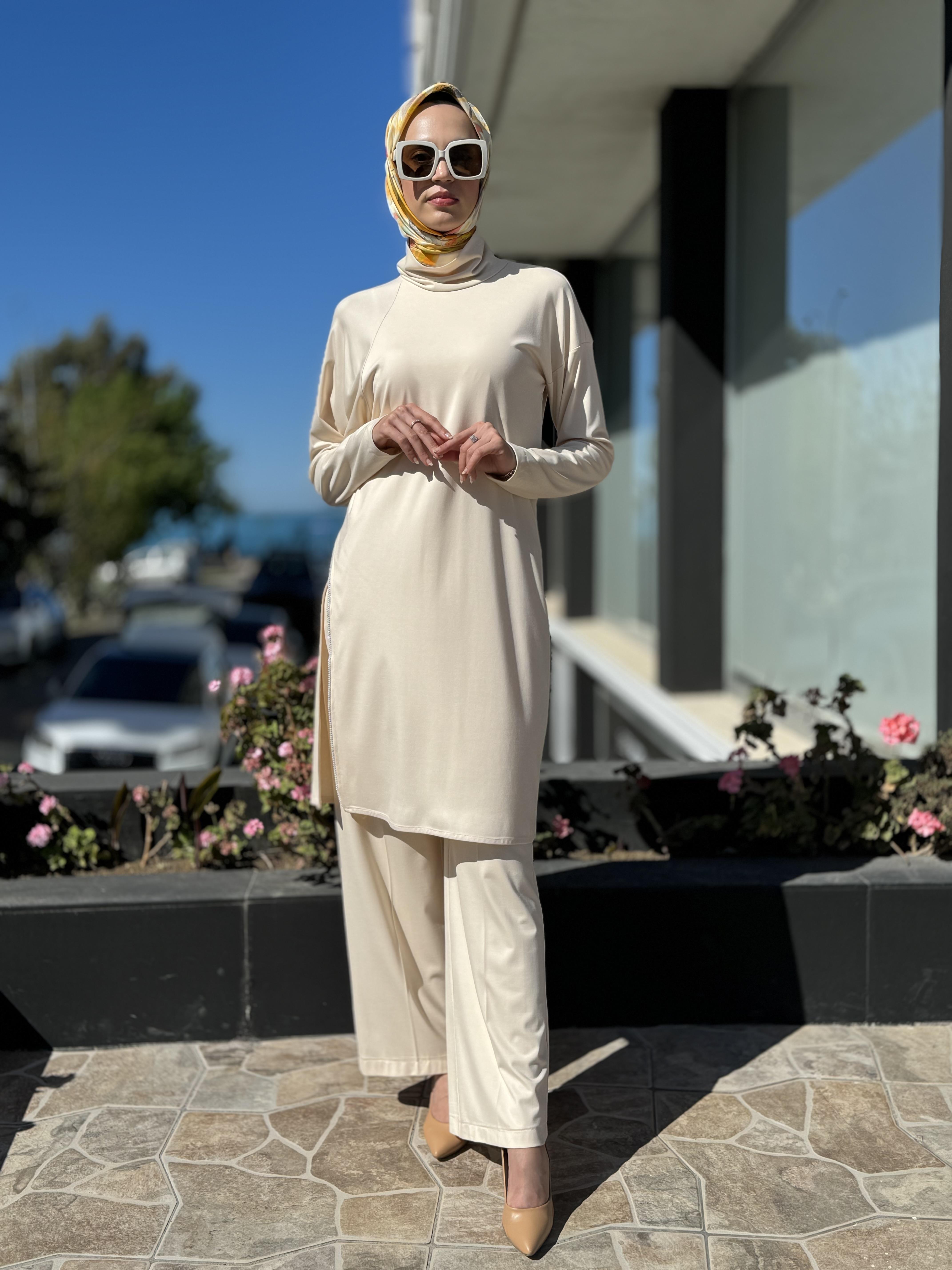 Qupra Maxi Tunik Pantolon Takım QAY62110