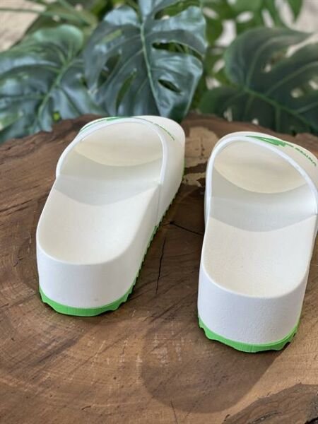 Benetton Yüksek Taban Dolgu Beyaz Kadın Terlik  BN1211