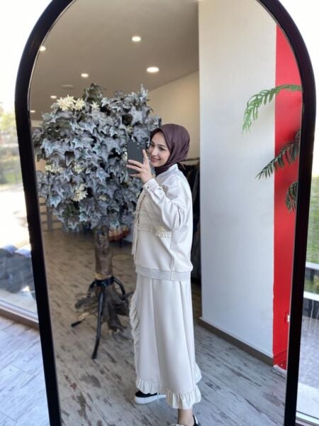 Ghisa Fırfır Detaylı Etek Ceket Takım 3024