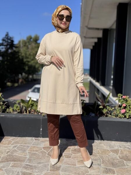 Misswhence Yanları Fermuarlı Viscon Tunik 38020