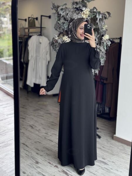 Almarwah Düz Krep Elbise 90494