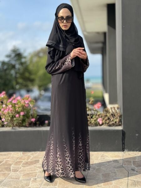 QEFFA Leopar Desenli Ferace / Elbise Q205