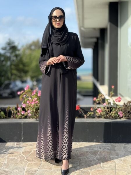 QEFFA Leopar Desenli Ferace / Elbise Q205