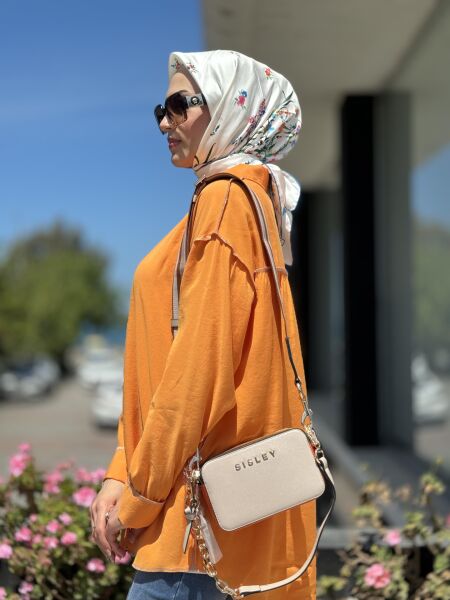 Almarwah Tencel Gömlek 101965 ORANJ - 38