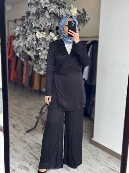 Almarwah Önü Kapaklı Ceket Pantolon Takım 202775 VİZON - 40