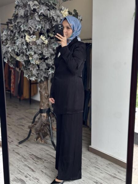 Almarwah Önü Kapaklı Ceket Pantolon Takım 202775 VİZON - 40