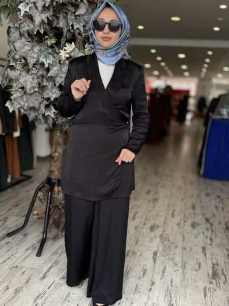 Almarwah Önü Kapaklı Ceket Pantolon Takım 202775 VİZON - 40