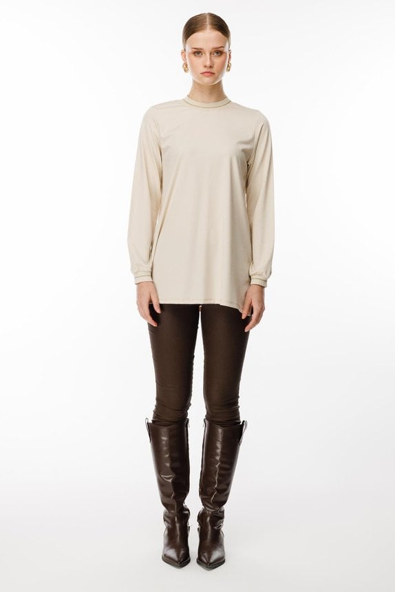 Ghisa Yaka Ve Kol Ribanalı Tunik G4829