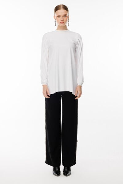 Ghisa Yaka Ve Kol Ribanalı Tunik G4829