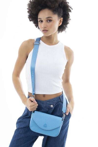 Benetton Monogram Yazılı Küçük Çapraz Çanta BNT1047 SİYAH